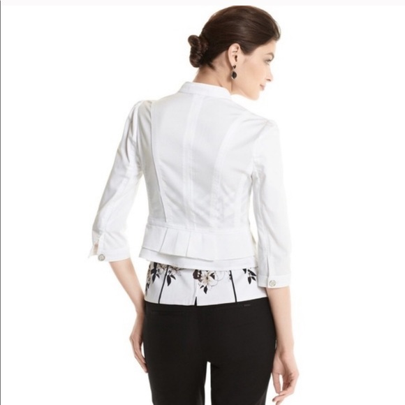 White House Black Market Peplum Cropped Jacket - Picture 2 of 4